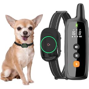 Dog Training Collar, Dog Shock Collar with Remote Control, Rechargeable E Collar for Dogs Training, Smart Bark Collar with 3 Modes, Anti Barking Collar for Large Medium Small Dogs