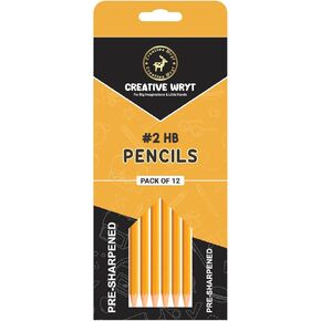 Wood-Cased #2 Pencils 12 Pack, Pre-sharpened, HB Lead for Classroom, Office, and Drawing, Eco-Friendly, Break-Resistant, Smooth Writing, Yellow