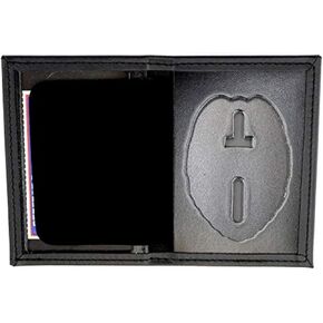 Perfect Fit Dress Leather Badge and ID Case for Police Shield/Security (Cutout PF209)