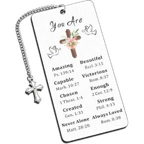 Christian Gifts for Women Faith Confirmation Gifts for Teen Girls Boys Bible Accessories Bookmark Faith Based Gifts Spiritual Gift for Women Men Sponsor First Communion Baptism Gift Stocking Stuffers