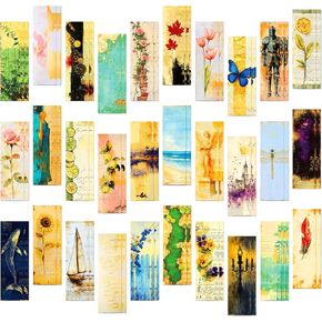 60 PCS Vintage Bookmarks, Kids Bookmarks,Bookmarks for Reading Kids, Novelty Bookmarks for Kids Teens Adults Students School Office Home,30 Styles