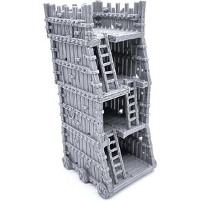 EnderToys Siege Tower by Printable Scenery, 3D Printed Tabletop RPG Scenery and Wargame Terrain 28mm Miniatures