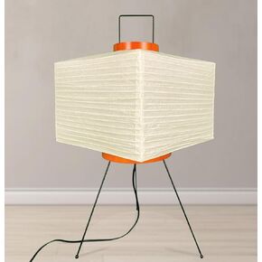 Nogy Japanese Floor Lamp - Square Lamp, Inspired Paper Lantern, Lamp with Soft Ambient Light (Square, Dimmable Warm White)