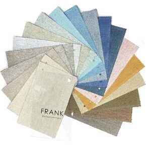 Premium Linen Blend Fabric Color Swatches Custom-Made Curains - 19 Colors Available - Fabric Color Samples, Fabric Swatches