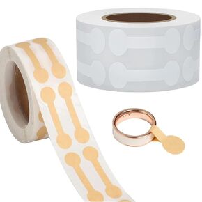 2 Rolls Mixed 1000pcs Stickers Jewelry Price Tags Self Adhesive Price Jewelry Price Label Repair Label Indentification Labels Accessories for Clothing Bracelet Ring Display Necklace Earring