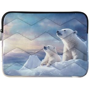 Polar Bear Laptop Sleeve Case Notebook Computer Cover Briefcase Tablet Laptop Bag for 13-14 inch, A06D24018