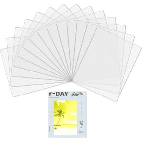 Simarro 8.5 "× 11" حماة الصفائح البلاستيكية الصلبة ، 14 حزمة حزمة طباعة صلبة واضحة حماة مقاوم للماء مستندات الوثيقة غير واقعية الحامي الورقية الحامي.