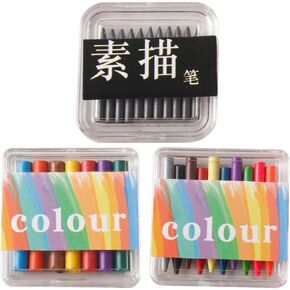 Alasum 3 Boxes of Mini Crayon Sets, Miniature Sketch Pencil Mini Drawing Colored Pencils Portable Color Pencils Colorful Party Favors Doll House Supplies, 3.50X3.50X0.70CM, 156U19ZSZLHC05RAO7COODH8