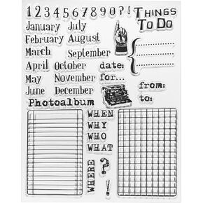 PATIKIL Transparent Silicone Stamps, 1 Pcs T1394 Calendar Date Clear Stamps for Card Making Decoration DIY Scrapbooking Embossing Album Decor Craft, Clear