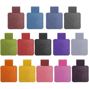 14 Pieces Self Adhesive Pen Loop Holder Faux Leather Pen Pencil Holder with Elastic Loop for Notebooks,Journals,Calendars,Planners,Gifts,14 Colors