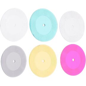ABOOFAN 6pcs Dollhouse Miniature Records 1:12 Scale Mini Record Tiny Music Room Furniture Model Doll House Accessory for Micro Landscape Cake Topper Decor Black
