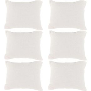 UPKOCH 6pcs Miniature Sofa Pillow, 1:12 Scale Mini Cushions Pillows Tiny House Sofa Bed Accessories Decoration Furniture Model Toy Accessory White