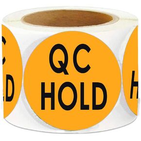 QC Hold Stickers,2 Inch Warehouse Inventory Management Inspection Stickers Quality Hold Stickers Inventory Quality Control Stickers QC Inspection Labels,500 Pcs