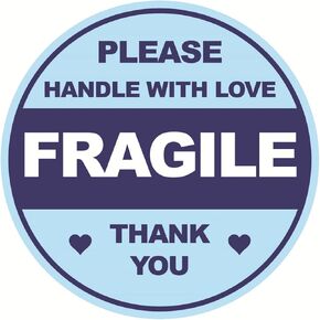 Fragile Sticker for Shipping,2 inch 300pcs Blue Fragile Sticker for Shipping Box,Seal,Envelope