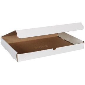 Aviditi White Literature Mailing Boxes, 17 1/8 x 11 1/8 x 2 Inches, Pack of 50, Crush-Proof, For Shipping, Mailing and Storing