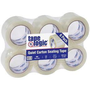 Aviditi Tape Logic 3 Inch x 110 Yard 2.6 Mil Clear, Heavy Duty Quiet Packing Tape, 6 Pack, Perfect for Packing, Shipping, Moving, Home and Office