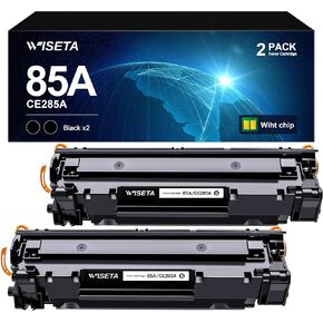 WISETA 85A P1102W CE285A Toner Cartridges for HP 85A Black Laserjet CE285A Toner Cartridges for Laserjet Pro P1102W P1109W M1217NFW M1212NF Printer Ink Cartridge(2 Black)
