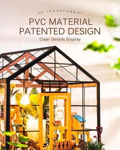 Rolife DIY Miniature Dollhouse Kit,Green House with Furniture and LED,Wooden Dollhouse Kit,Best Birthday and Valentine's Day Gift for Women and Girls in Saudi Arabia