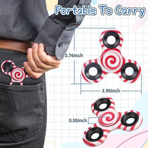 12 Pack Fidget Spinner Toy Bulk for Kids Adults, Metal Tri-Spinner Fidget Set, Hand Spinner for Stress Relief, Easter Birthday Goodie Bag Stocking Stuffers Classroom Prizes for Boy Age 3-12 in Kuwait