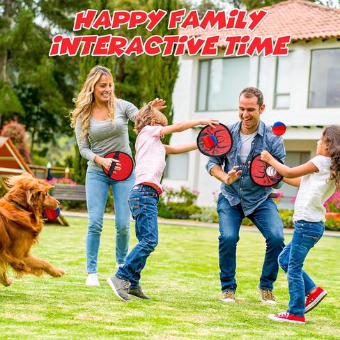 Toss and Catch Ball Game Set, Outdoor Games for Kids 3 4 5 6 7 8 9 10 11 12 Years Old Boys Girls, Outdoor Yard Games Beach Toys Pool Toys Sports & Outdoors Birthday Gifts (2 Paddles) in Kuwait