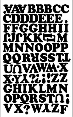 S.E.I 3-Inch Iron-on T-Shirt Letters, Chunky Letter Flock Heat Transfers, Black in Saudi Arabia