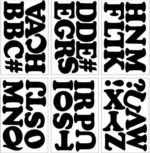 S.E.I 3-Inch Iron-on T-Shirt Letters, Chunky Letter Flock Heat Transfers, Black in Saudi Arabia