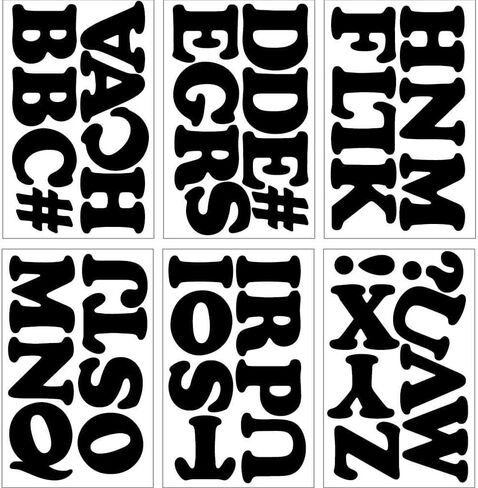 S.E.I 3-Inch Iron-on T-Shirt Letters, Chunky Letter Flock Heat Transfers, Black in Saudi Arabia