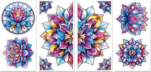 Rub on Transfer Decal Sticker for Furniture Craft Decor 6"x12" Gold Foil Tree with Scraper, 3Pcs Waterproof UV DTF Transfer for Drawer Dresser Glass Porcelain Wood Plastic Window in Kuwait