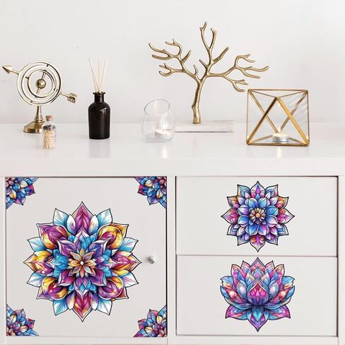 Rub on Transfer Decal Sticker for Furniture Craft Decor 6"x12" Gold Foil Tree with Scraper, 3Pcs Waterproof UV DTF Transfer for Drawer Dresser Glass Porcelain Wood Plastic Window in Kuwait