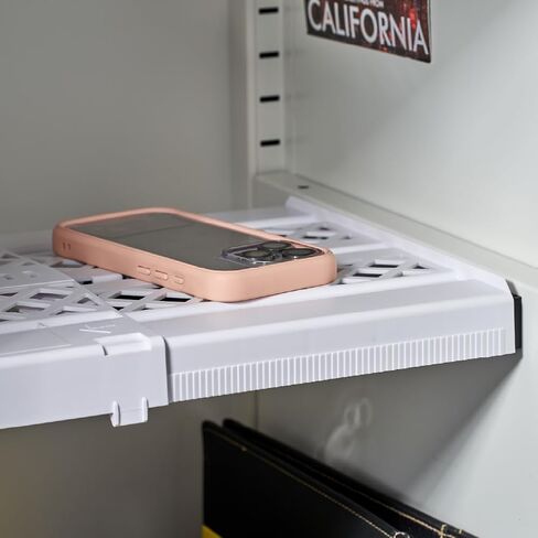 LockerMate Adjust-A-Shelf Locker Shelf, Extends to Fit Your Locker, Easy to Use, Perfect for School, Office, Gym, White in Saudi Arabia