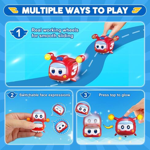 Super Wings Glow & Face-Changing Transformer Toys - Jerome Golden Boy Shine Tino Pet, Stacking Toys for Toddlers & Kids 3-7 Years in Saudi Arabia