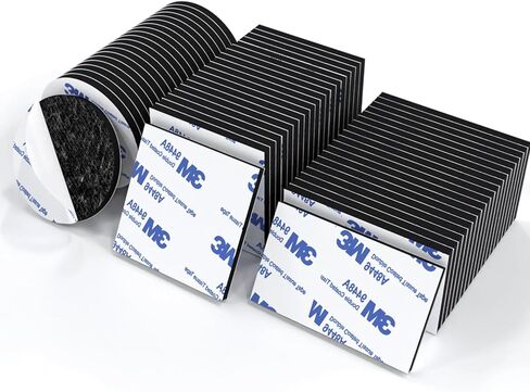 60PCS Heavy Duty Double Sided Adhesive Pads - 3M Foam Tape for Walls, Cars & Home Decor | No Residue, Waterproof Mounting Tape with Strong Hold (Black 20 Squares + 20 Rounds + 20 Rectangles) in Saudi Arabia