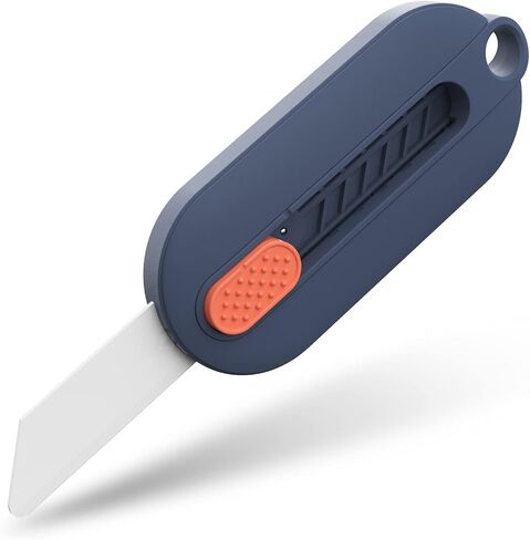 SafeX Ceramic Box Cutter Cute Min Replaceable Blade Cardboard Cutter Safety Box Opener Tool Perfect for DIY,Work (Blue) in Saudi Arabia