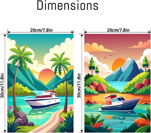 2 Pack Framed Paint by Numbers Kit for Adults, Adult Paint by Number Kits on Canvas, Acrylic Easy Paint by Numbers Framed, Paint by Numbers Kits Oil Painting Kits Arts and Crafts for Adults 8x12inch in Saudi Arabia