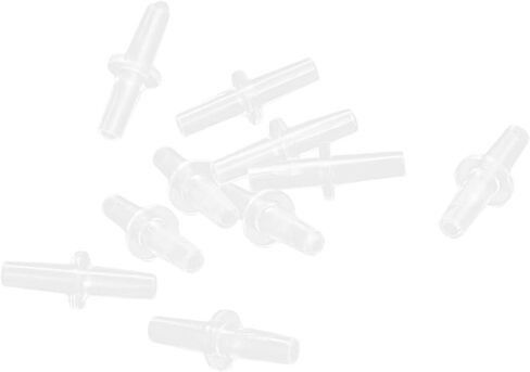 Universal Aquarium Straight Air Line Connector Clear White 4mm Tubing 10pc Item Replacement in Saudi Arabia