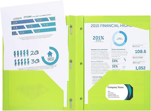 مجلدات بلاستيكية شديدة التحمل مع جيوب وشوك - 18 حزمة ، 3 مجلدات شوكة مع جيوب وفتحة البطاقة ، ألوان متنوعة مجلدات الجيب مع الشق لورق حجم الرسالة in Kuwait