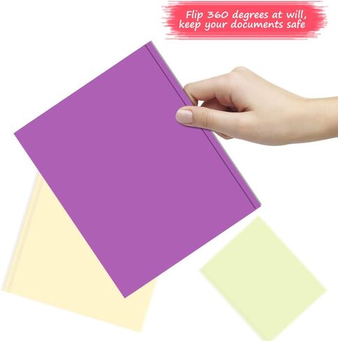 مجلدات بلاستيكية شديدة التحمل مع جيوب وشوك - 18 حزمة ، 3 مجلدات شوكة مع جيوب وفتحة البطاقة ، ألوان متنوعة مجلدات الجيب مع الشق لورق حجم الرسالة in Kuwait