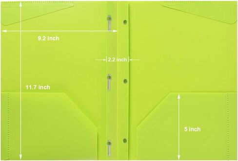 مجلدات بلاستيكية شديدة التحمل مع جيوب وشوك - 18 حزمة ، 3 مجلدات شوكة مع جيوب وفتحة البطاقة ، ألوان متنوعة مجلدات الجيب مع الشق لورق حجم الرسالة in Kuwait