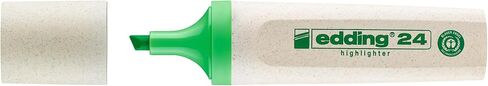 edding 24 EcoLine highlighter - lightgreen - 1 highlighter - chisel nip 2-5 mm - for quick and easy marking and highlighting of texts and notes - refillable, made of recyclable material in Kuwait