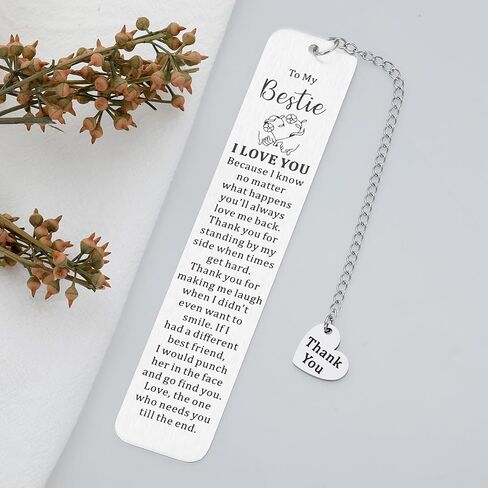 Bestie Gifts for Women Men True Friendship Gifts for Best Friend Sentimental Gifts Thank You Gifts for Friend Bookmarks for Book Lover Stocking Stuffers for Teen Boys Girls Birthday Christmas Gifts in Saudi Arabia