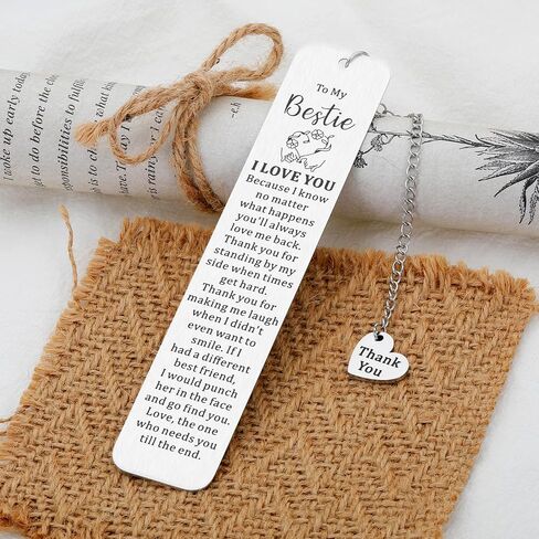 Bestie Gifts for Women Men True Friendship Gifts for Best Friend Sentimental Gifts Thank You Gifts for Friend Bookmarks for Book Lover Stocking Stuffers for Teen Boys Girls Birthday Christmas Gifts in Saudi Arabia