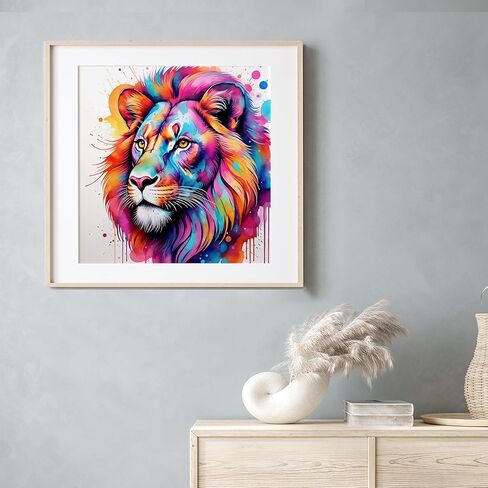 مجموعات اللوحات الماس 5D Libfx 5D للبالغين المبتدئين ، مجموعة فنون الماس ، DIY مثقاب كامل الماس مجموعات فنون الأحجار الكريمة للبالغين ، ديكور الجدار 11.8x11.8 بوصة (حصان ملون) in Kuwait