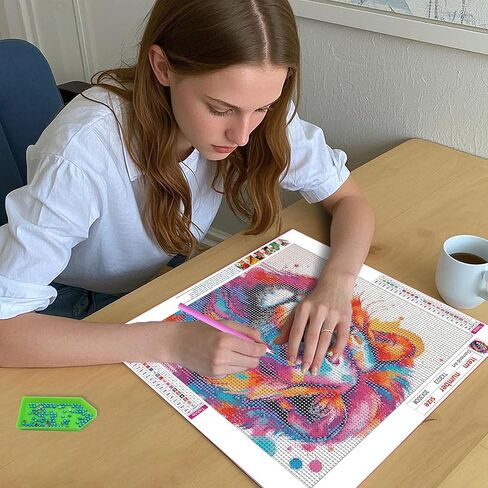 مجموعات اللوحات الماس 5D Libfx 5D للبالغين المبتدئين ، مجموعة فنون الماس ، DIY مثقاب كامل الماس مجموعات فنون الأحجار الكريمة للبالغين ، ديكور الجدار 11.8x11.8 بوصة (حصان ملون) in Kuwait