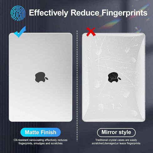 Mektron Ultra Thin Thin Armor Case متوافق مع MacBook Air 15.3 بوصة 2025/2024/2023 M4 A3241/M3 A3114 M2 A2941 ، قذيفة صلبة واقية مع طية كيكستاند ، مجعد واضح in Kuwait