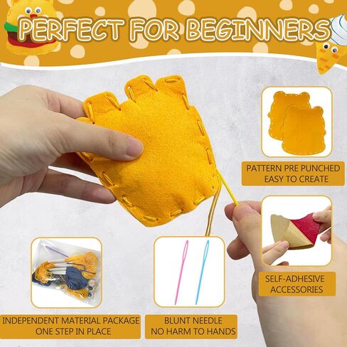 أطفال خياطة مجموعات للمبتدئين ، 8 حيوانات محشوة ، أرنب ، ديناصور جعل طقم حرفية ممتعة للخياطة ، تعلم تعليمية لخياطة هدايا للأطفال 5 6 7 8 9 10 11 12 ، تعليمات ومحسنة in Kuwait