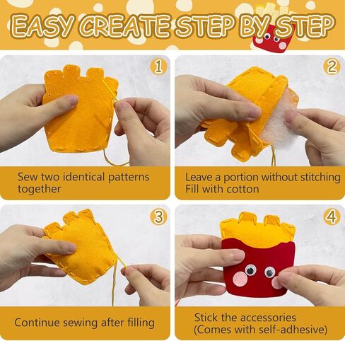 أطفال خياطة مجموعات للمبتدئين ، 8 حيوانات محشوة ، أرنب ، ديناصور جعل طقم حرفية ممتعة للخياطة ، تعلم تعليمية لخياطة هدايا للأطفال 5 6 7 8 9 10 11 12 ، تعليمات ومحسنة in Kuwait