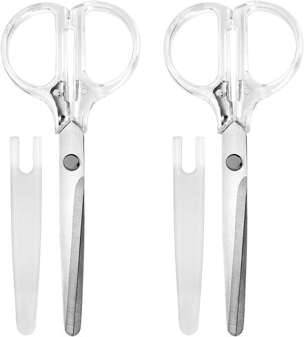 Koogel Acrylic Scissors for Craft, Fabric & Sewing - Stainless Steel, Clear Blades in Saudi Arabia