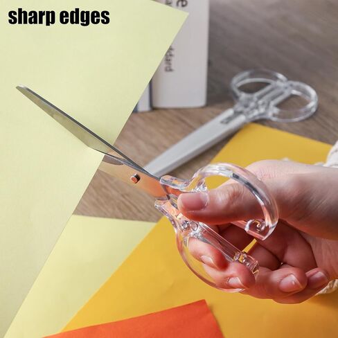 Koogel Acrylic Scissors for Craft, Fabric & Sewing - Stainless Steel, Clear Blades in Saudi Arabia
