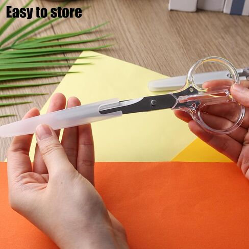 Koogel Acrylic Scissors for Craft, Fabric & Sewing - Stainless Steel, Clear Blades in Saudi Arabia