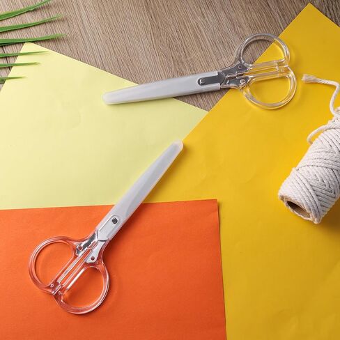 Koogel Acrylic Scissors for Craft, Fabric & Sewing - Stainless Steel, Clear Blades in Saudi Arabia